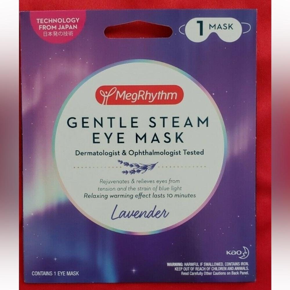MEGRHYTHM | Gentle Steam Eye Mask, Lavender scent, 1 mask